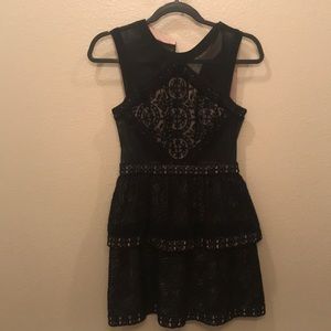 Black lace/sheer BCBG cocktail dress